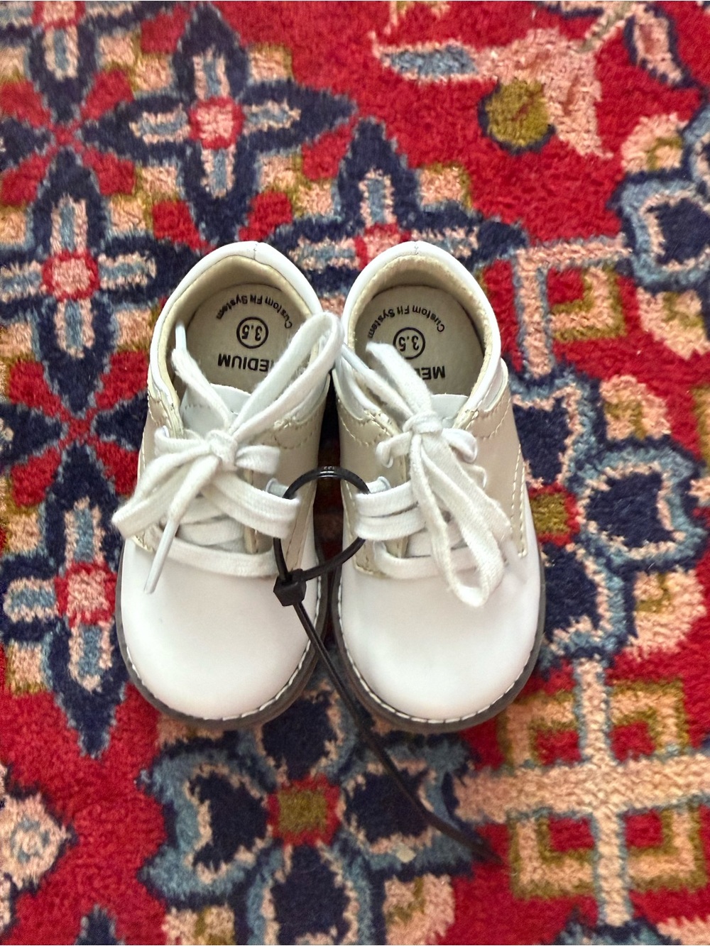 FootMates White Lace-Up Baby Walker Shoes